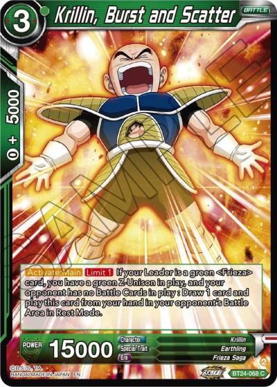 Krillin Burst and Scatter BT24-068 Beyond Generations Dragonball Super card