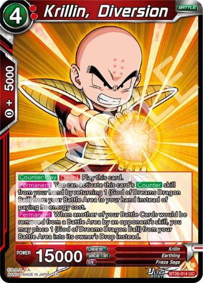 Krillin Diversion BT28-014 Prismatic Clash Dragonball Super card