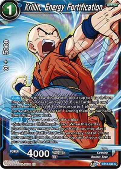 Krillin Energy Fortification BT13-043 Supreme Rivalry Dragonball Super card