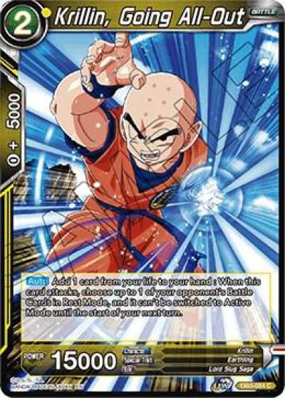 Krillin Going All Out DB3-084 Draft Box 06 - Giant Force Dragonball Super card