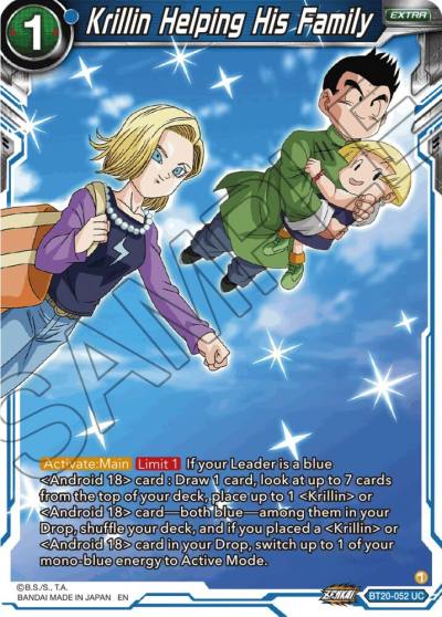 Krillin Helping His Family Foil BT20-052 Power Absorbed Dragonball Super card