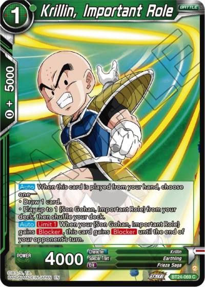 Krillin Important Role Foil BT24-069 Beyond Generations Dragonball Super card