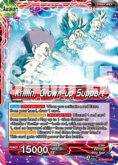 Krillin Krillin Grown up Support BT29-001 Fearsome Rivals Dragonball Super card