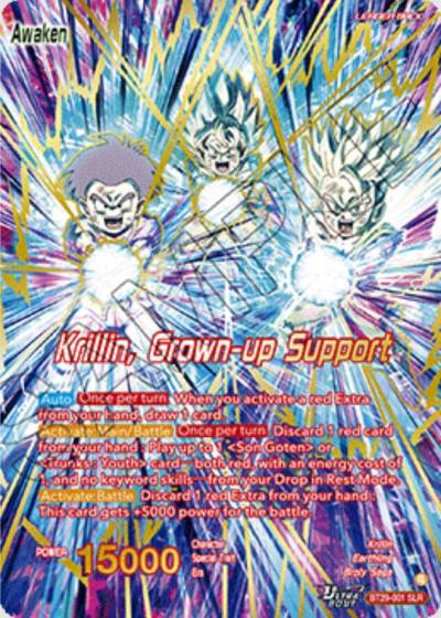 Krillin Krillin Grown up Support SLR BT29-001 Fearsome Rivals Dragonball Super card