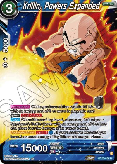 Krillin Powers Expanded Foil BT20-036 Power Absorbed Dragonball Super card