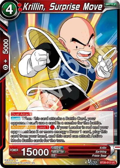 Krillin Surprise Move BT28-013 Prismatic Clash Dragonball Super card