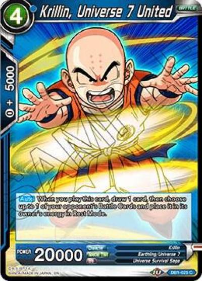 Krillin Universe 7 United DB1-025 Draft Box 04 - Dragon Brawl Dragonball Super card