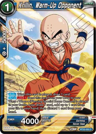 Krillin Warm Up Opponent Foil BT23-052 Perfect Combination Dragonball Super card