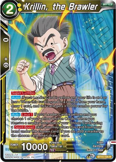 Krillin the Brawler BT14-105 Cross Spirits Dragonball Super card