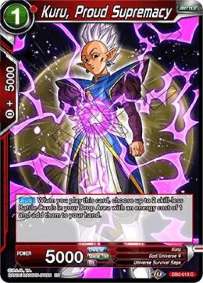 Kuru Proud Supremacy Foil DB2-013 Draft Box 05 - Divine Multiverse Dragonball Super card