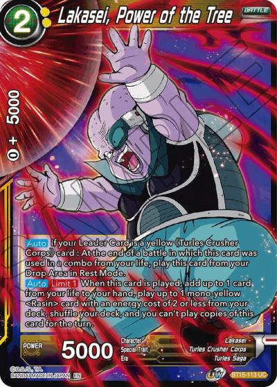 Lakasei Power of the Tree BT15-113 Saiyan Showdown Dragonball Super card