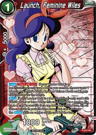 Launch Feminine Wiles Unison Warrior Series Tournament Pack Vol3 Winner Stamped P-274 Tournament Promotion Cards Dragonball Super card