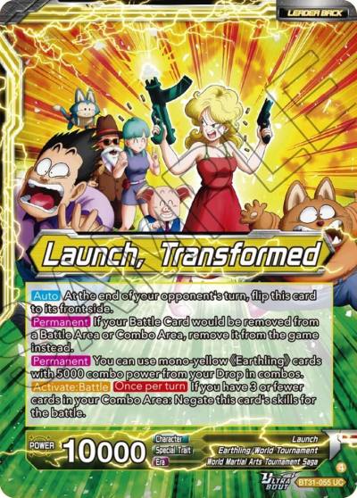 Launch Launch Transformed BT31-055 Impact Beyond Dimensions Dragonball Super card