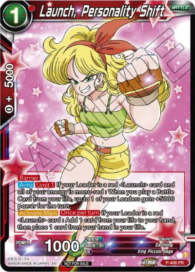 Launch Personality Shift Zenkai Series Tournament Pack Vol1 P-406 Tournament Promotion Cards Dragonball Super card