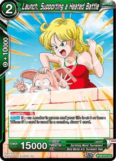 Launch Supporting a Heated Battle BT28-072 Prismatic Clash Dragonball Super card