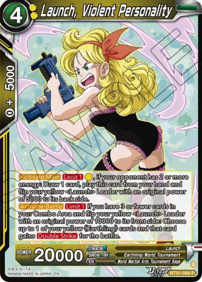 Launch Violent Personality BT31-066 Impact Beyond Dimensions Dragonball Super card