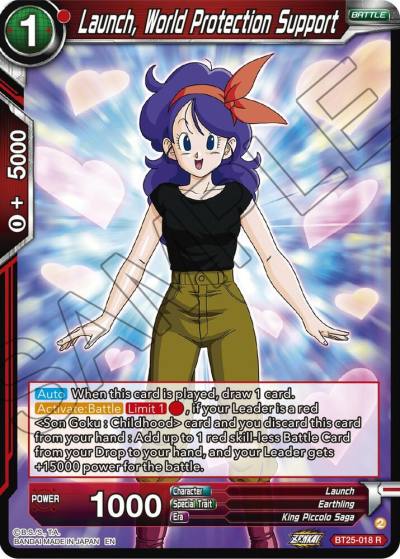 Launch World Protection Support BT25-018 Legend of the Dragon Balls Dragonball Super card