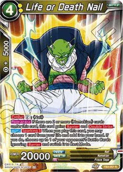 Life or Death Nail TB3-057 Clash of Fates Dragonball Super card