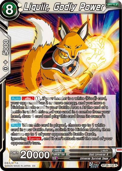 Liquiir Godly Power BT28-132 Prismatic Clash Dragonball Super card