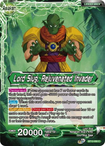 Lord Slug Lord Slug Rejuvenated Invader Foil BT12-055 Vicious Rejuvenation Dragonball Super card