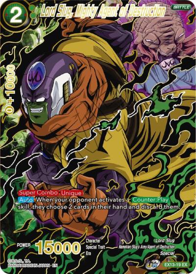 Lord Slug Mighty Agent of Destruction EX13-19 Special Anniversary Set 2020 Dragonball Super card