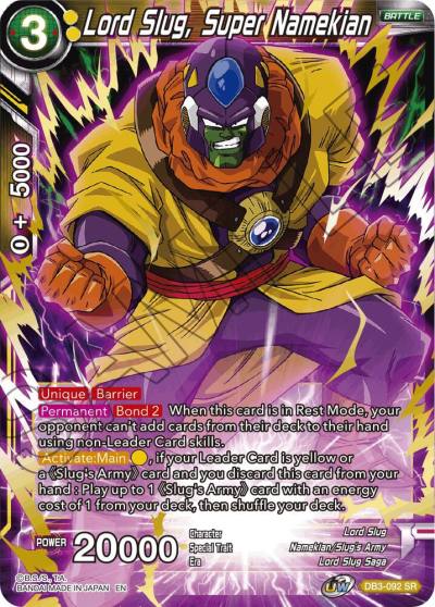 Lord Slug Super Namekian DB3-092 Draft Box 06 - Giant Force Dragonball Super card