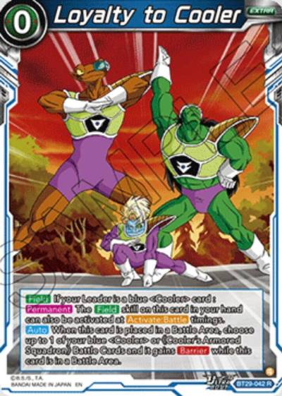 Loyalty to Cooler BT29-042 Fearsome Rivals Dragonball Super card