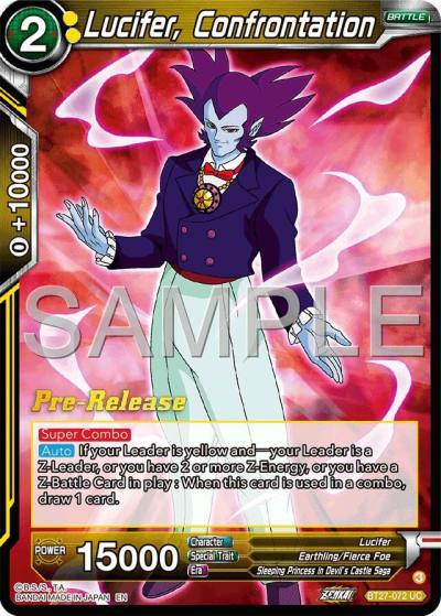 Lucifer Confrentation BT27-072 History of Z Pre-Release Cards Dragonball Super card