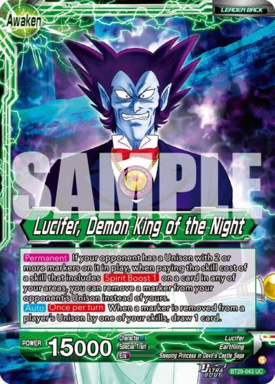 Lucifer Lucifer Demon King of the Night BT29-043 Fearsome Rivals Dragonball Super card