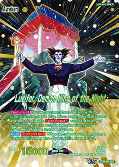 Lucifer Lucifer Demon King of the Night SLR BT29-043 Fearsome Rivals Dragonball Super card