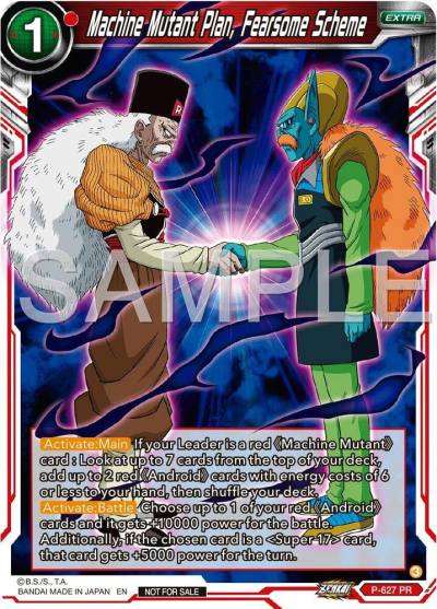 Machine Mutant Plan Fearsome Scheme Zenkai Series Tournament Pack Vol9 P-627 Promotion Cards Dragonball Super card