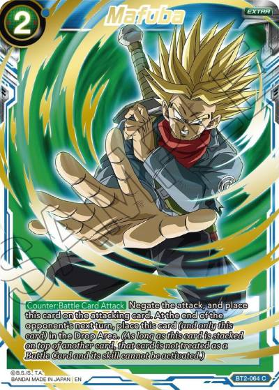 Mafuba Gold Stamped BT2-064 Mythic Booster Dragonball Super card