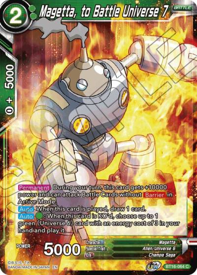 Magetta to Battle Universe 7 Foil BT16-064 Realm of the Gods Dragonball Super card