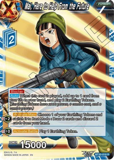 Mai Here to Help From the Future BT30-018 Three Glorious Fighters Dragonball Super card