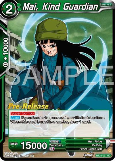Mai Kind Guardian BT26-077 Ultimate Advent Pre-Release Cards Dragonball Super card