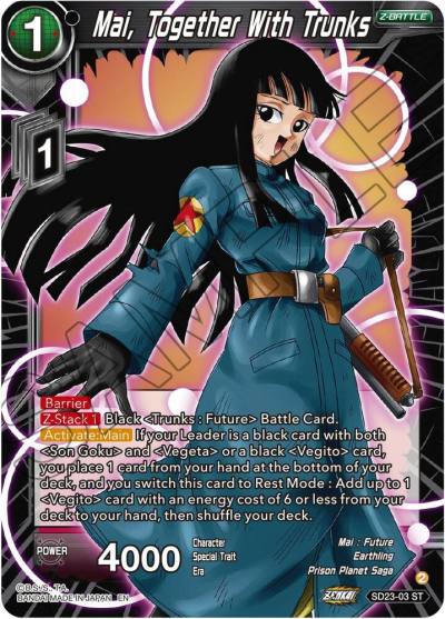 Mai Together With Trunks SD23-03 Critical Blow Dragonball Super card