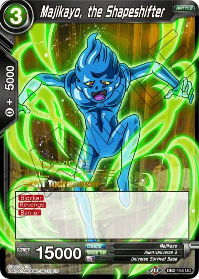 Majikayo the Shapeshifter Divine Multiverse Draft Tournament DB2-154 Tournament Promotion Cards Dragonball Super card