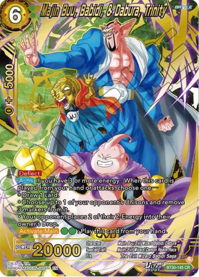 Majin Buu Babidi and Dabura Trinity BT30-145 Three Glorious Fighters Dragonball Super card