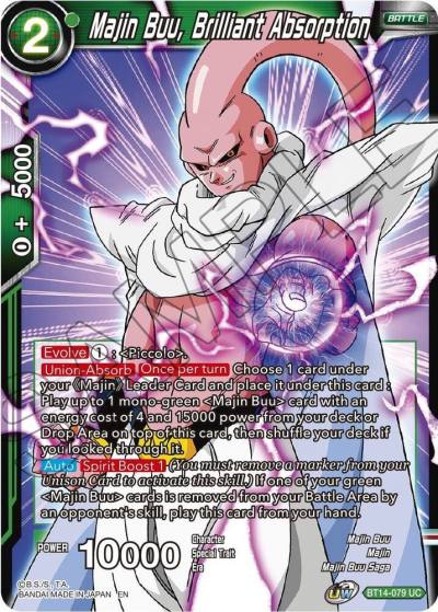 Majin Buu Brilliant Absorption BT14-079 Cross Spirits Dragonball Super card