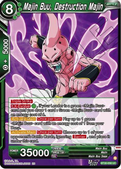 Majin Buu Destruction Majin BT30-056 Three Glorious Fighters Dragonball Super card