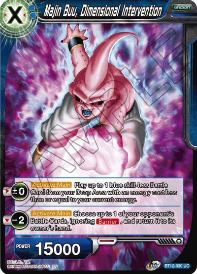 Majin Buu Dimensional Intervention BT12-030 Vicious Rejuvenation Dragonball Super card