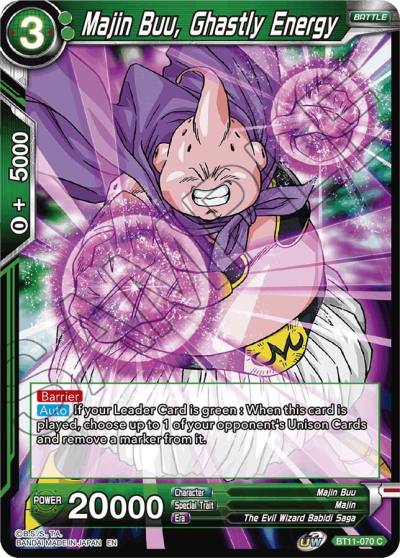 Majin Buu Ghastly Energy BT11-070 Vermilion Bloodline Dragonball Super card