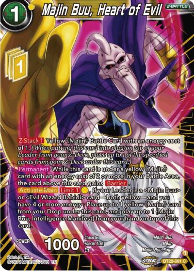 Majin Buu Heart of Evil BT20-091 Power Absorbed Dragonball Super card
