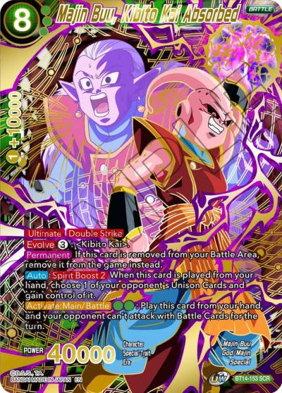 Majin Buu Kibito Kai Absorbed BT14-153 Cross Spirits Dragonball Super card