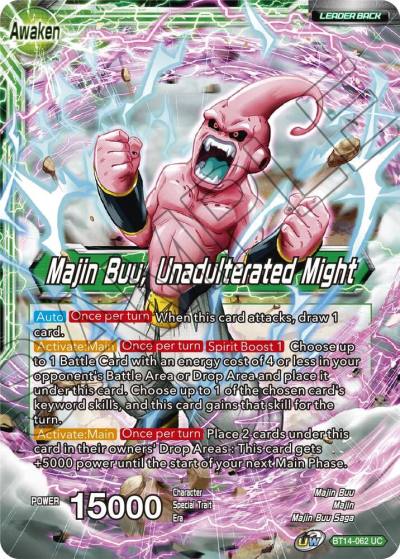 Majin Buu Majin Buu Unadulterated Might Foil BT14-062 Cross Spirits Dragonball Super card