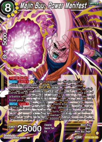 Majin Buu Power Manifest BT20-106 Power Absorbed Dragonball Super card
