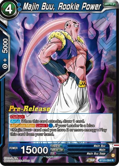 Majin Buu Rookie Power BT25-064 Legend of the Dragon Balls Pre-Release Cards Dragonball Super card