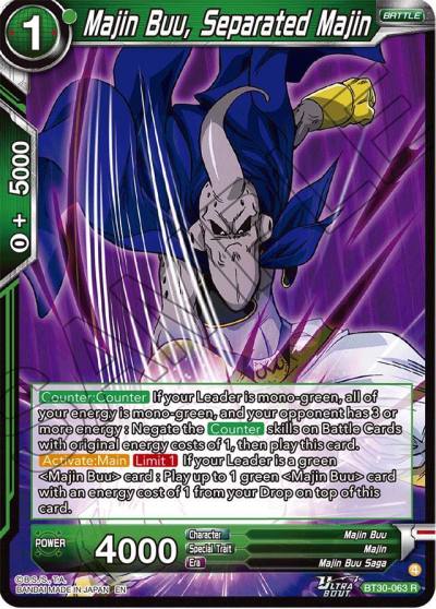 Majin Buu Separated Majin BT30-063 Three Glorious Fighters Dragonball Super card