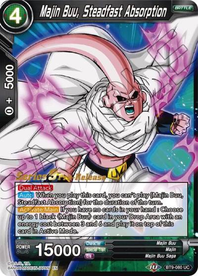 Majin Buu Steadfast Absorption BT9-080 Universal Onslaught Pre-Release Cards Dragonball Super card