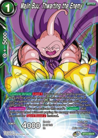 Majin Buu Thwarting the Enemy BT14-083 Cross Spirits Dragonball Super card